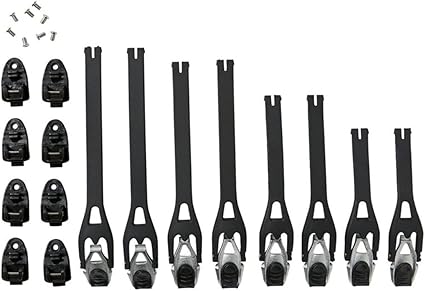 Fox Racing Mens COMP 5 Adult/5 Youth/3 Youth Buckle/Strap KIT 8 PC,Black,One Size