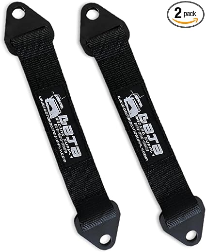 Heavy Duty Suspension Limit Straps (16) – Quad Wrap Design, Chromoly Tabs, 5-Pass Stitch – 1/2" Hole Size, Adjustable Sizing – Off-Road UTV ATV Shock Strap Pair.